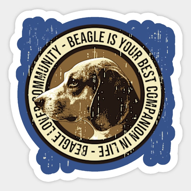 Dog Beagle - Best Companion In Life Sticker by Hariolf´s Mega Store